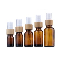 Vente en gros de flacons vaporisateurs de parfum en verre de 5 ml, 10 ml, 20 ml, 30 ml, 50 ml, écologiques, rechargeables, avec bouchon en bambou