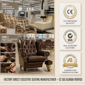 Produzione e Vendita all'Ingrosso di Poltrone Chesterfield di Lusso, Divano Antico Stile Sigaro per Arredamento Lounge, Poltrona Club - Product Image 6