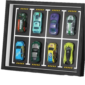 Cadre de présentation pour modèles de voitures en bois, jouet magnétique créatif mural pour enfants, ornement de voiture pour parking. - Product Image 1