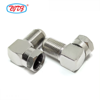 Fourniture du fabricant Prise mâle de type F vers prise femelle de type F Adaptateur coaxial TV RF coaxial incurvé à 90 degrés Convertisseur