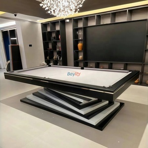 Table de billard de luxe <span class=keywords><strong>en</strong></span> <span class=keywords><strong>bois</strong></span> massif avec plateau <span class=keywords><strong>en</strong></span> ardoise, 7, 8 ou 9 pieds, style américain moderne, avec bancs - Product Image 4