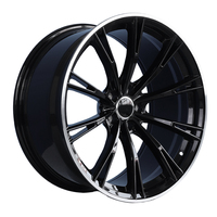 Rines de Aleación Hechos a Medida, Forjados, de 20 Pulgadas, Multirradio, Negro Brillante, con Borde Mecanizado Cóncavo, 5x114.3, para Autos de Pasajeros