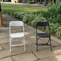 Chaise pliante OK-343 avec coussin, en plastique et métal, pour extérieur, jardin, événements, écoles, formations, assise en gros