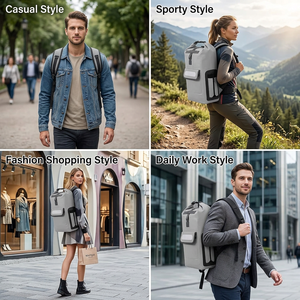 Sac à dos polyvalent <span class=keywords><strong>pour</strong></span> ordinateur, résistant aux intempéries, avec panneau solaire, USB et RFID, conçu <span class=keywords><strong>pour</strong></span> les voyageurs modernes et les passionnés de plein air. - Product Image 3