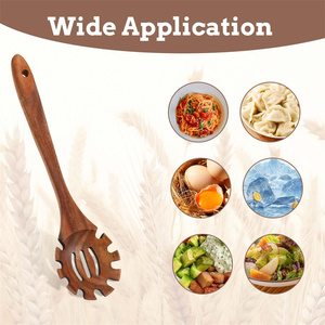 Kitchen Utensils Factory Cooking Long Hand <strong>Pasta</strong> Serving Spoon Acacia Wooden <strong>Pasta</strong> Fork - Product Image 4
