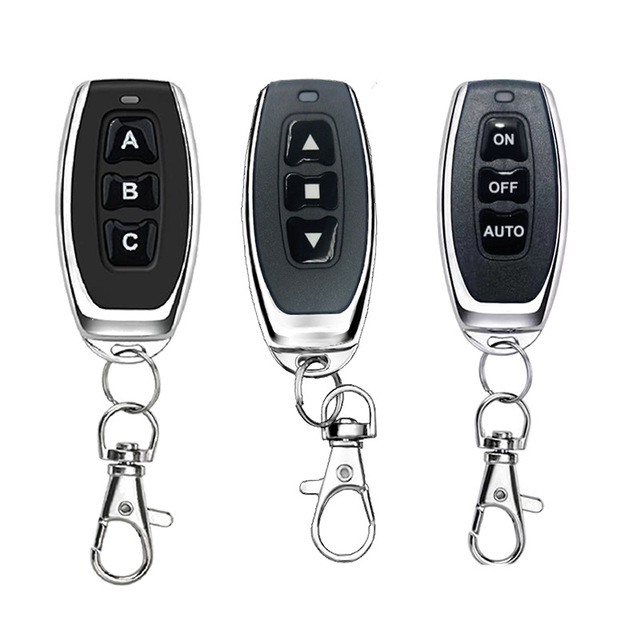 Three-button remote control channel gate electric door remote control EV1527 learning code handle transmitter
