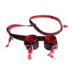 DV9002 Shoulder-Wrist Restraint Straps Couples Intimacy Microfiber <b>Leather</b> BDSM Starter Set with Premium Padded Cuffs <b>Harness</b> - Product Image 5