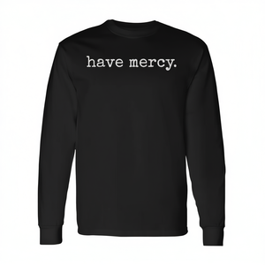 Have Mercy T-shirt à manches longues avec motif croix de la foi noir - Product Image 2