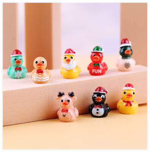Rất Nhiều Nhỏ Vịt Đồ Chơi Nhà Búp Bê Thu Nhỏ Nhựa Nhỏ Ducky Thủ Công Mỹ Nghệ Trang Trí Ít Giáng Sinh Mini 3D Hình Mùa Đông Đồ Chơi Cho Bé - Product Image 1