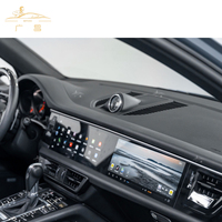 Autoradio Android avec double écran GPS DSP RGB, écran tactile grand format, montage sur tableau de bord, caméra de recul pour Macan, conduite à gauche