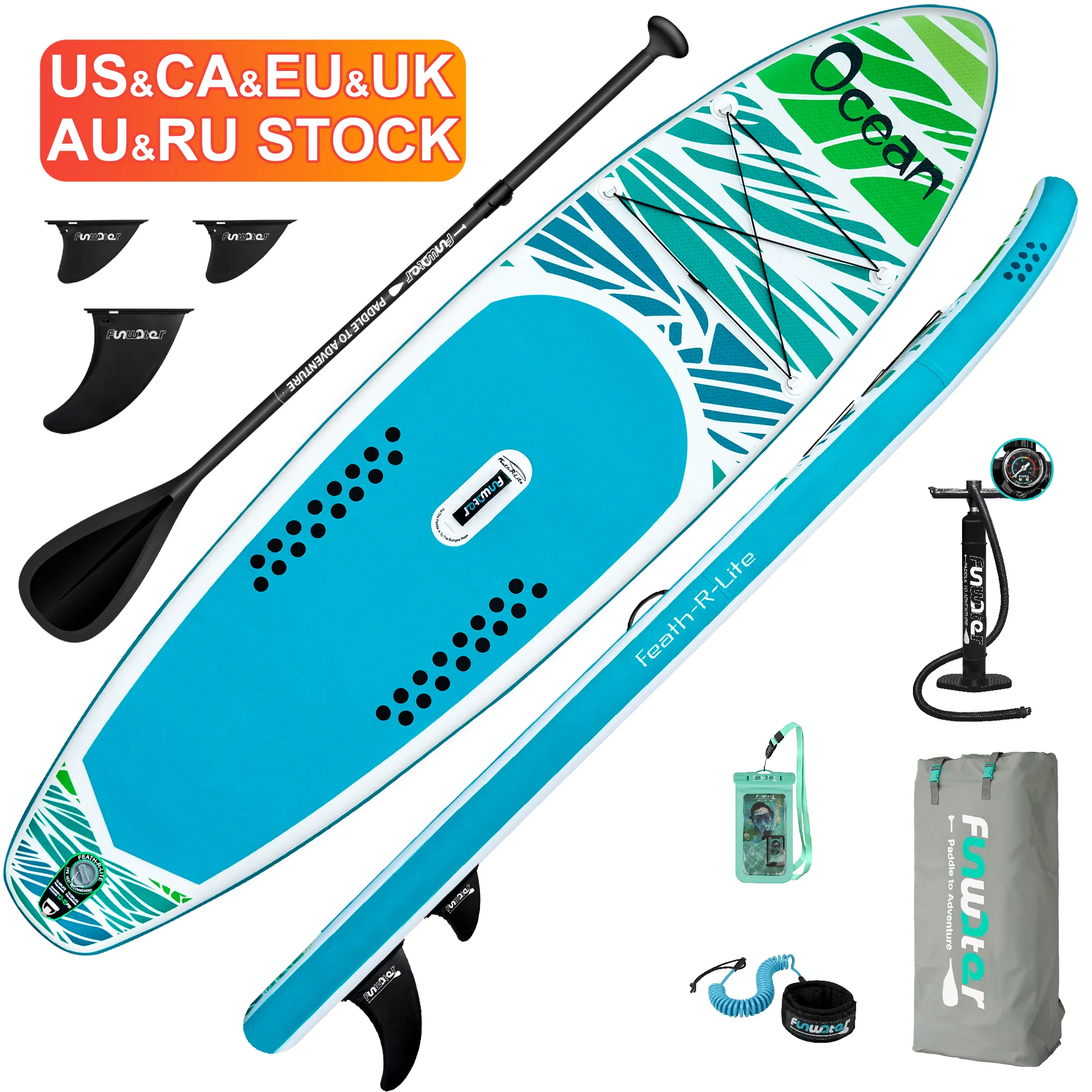 FUNWATER Dropshipping OEM 도매 supboard 스탠드 업 paddleboarding 패들 tablas 서핑 sup 보드 소프트 탑 서핑 보드 풍선