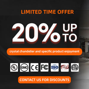 ثريا كبيرة فاخرة وعصرية K9 للمنزل والفندق وغرفة المعيشة والفيلا قلادة سقف مزخرفة مصدر مصباح كريستال - Product Image 6