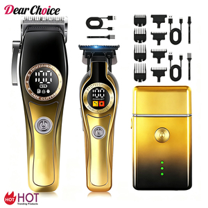 <span class=keywords><strong>Tondeuse</strong></span> à cheveux professionnelle pour hommes avec chargement USB, kit de toilettage pour salon de beauté et barbier - Product Image 1