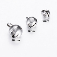 Pendentifs clochettes en acier inoxydable pour la fabrication de bijoux, breloques suspendues pour bracelets, chevillères et colliers DIY