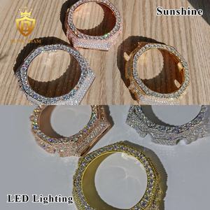 Boîtier de montre en argent sterling 925 avec diamants en moissanite glacés à la mode GA2100, VVS, hip-hop, pour hommes et femmes - Product Image 2