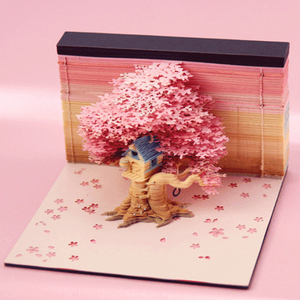 Tùy chỉnh lịch Hogwarts lâu đài khối Memo Pad | <span class=keywords><strong>3D</strong></span> giấy sáng tạo khối notepad | loạt phong cách mới cho quà tặng trường văn phòng - Product Image 3