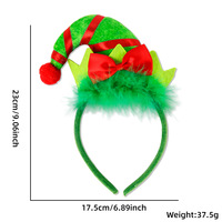 Diadema de Sombrero de Elfo para Decoración Navideña, Aro para la Cabeza con Pierna de Papá Noel, Accesorios para la Cabeza para Fiestas, para Niños y Adultos, Suministros para Fiestas Navideñas