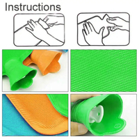 500/1000ml réutilisable Rechargeable fabrication caoutchouc Silicone Pvc chaud épais hiver chaud sac main pieds plus chaud bouteille d'eau chaude sac
