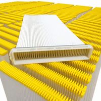 Filtre à cartouche plissé en polyester à panneaux plats, directement de l'usine, élément filtrant pour dépoussiéreur KFEW3007PPVE pour silo à ciment