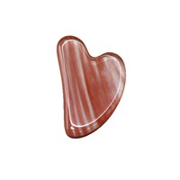 Tabla de Gua Sha en Forma de Corazón Rojo Sandía para Masaje de Meridianos Corporales, Universal, de Belleza, con Entrega Directa de Fábrica