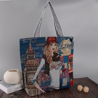 Boutique Cotton Beach Canvas Lieferant Mode Frauen, leere weiße Taschen Einkaufstaschen Canvas Tragetaschen mit Logos/