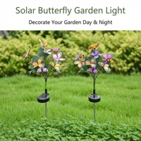 Lampe solaire LED papillon pour jardin, étanche IP65, éclairage extérieur pour cour, allée, pelouse, chemin, décoration de Noël et de fêtes