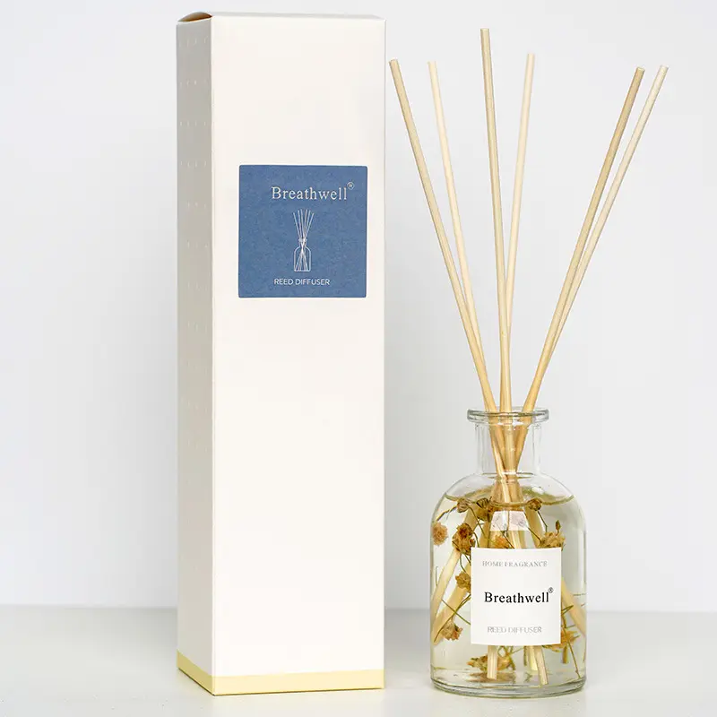 In magazzino 125mlLuxury pacchetto di lunga durata Aroma Reed olio essenziale imposta secco vero fiore diffusore di aroma di casa ufficio