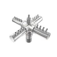 Nosel Air Mancur Putar Stainless Steel DN40 16 Jet 1.5 Inch Berulir Desain Modern Garansi 1 Tahun untuk Kolam Air Mancur Danau Nanrun