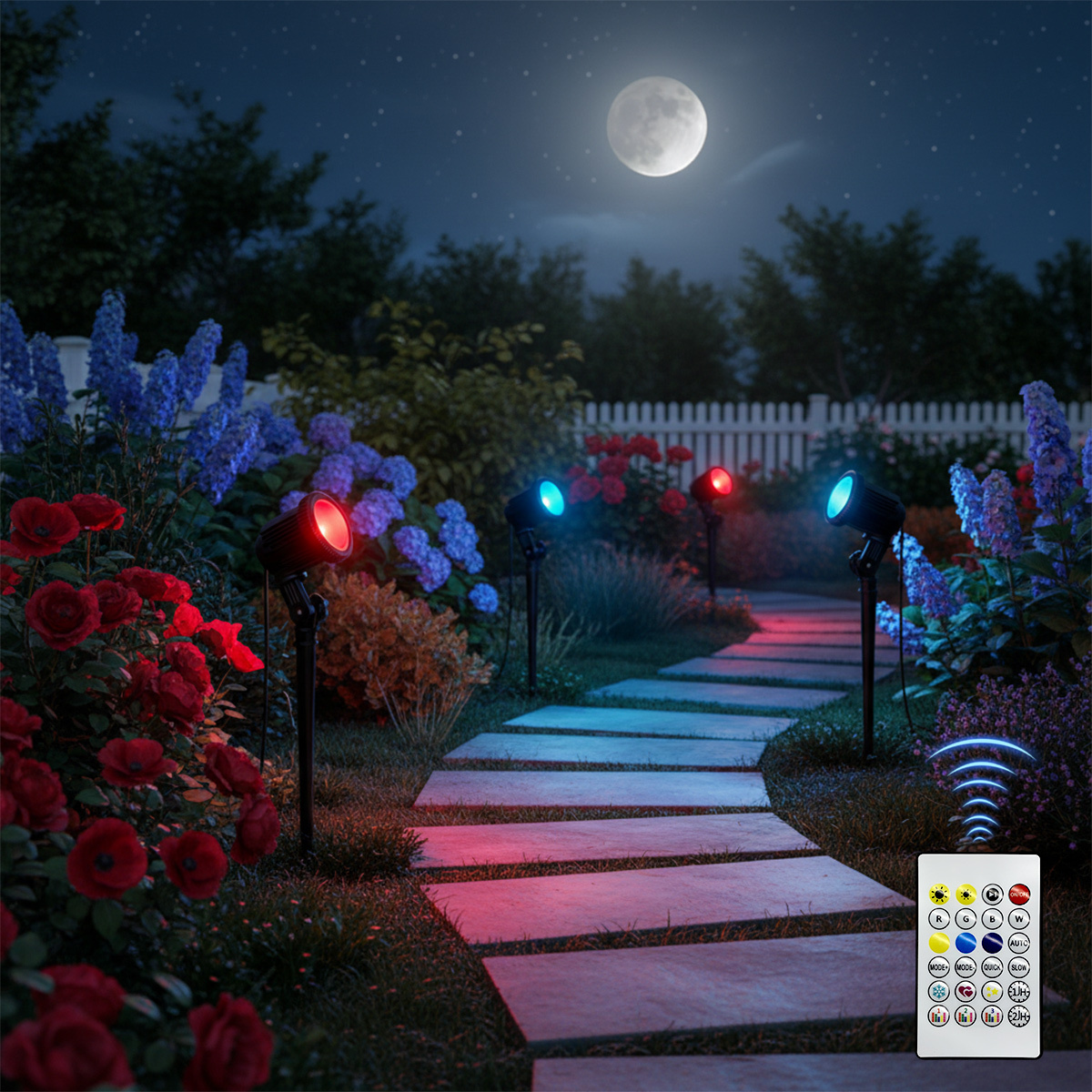 Lawn Lights Outdoor Solar Powered Waterproof LED Garden Pathway Landscape Lamp for Yard Patio Walkway Decor