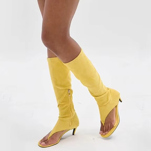 Giá sỉ nhà máy, giày sandal boots đặt may theo yêu cầu, mũi tròn, gót cao - Product Image 4