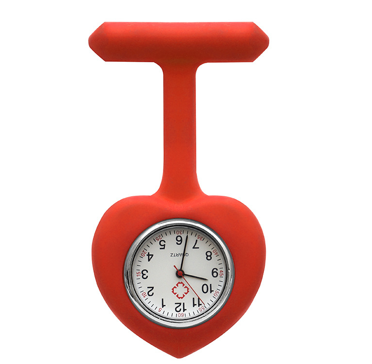 Резиновые карманные часы для медсестер, резиновые карманные часы, часы с брошью, карманные часы, многоцветные Механические Силиконовые из нержавеющей стали