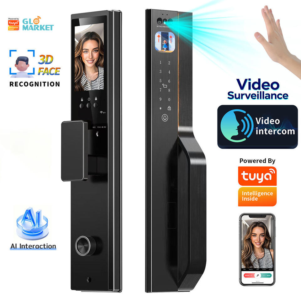 Glomarket Push Pull Automatic AI Smart Lock Biometric Palm Vein Scan ...