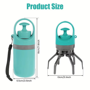 <span class=keywords><strong>Ramasse</strong></span>-crottes portable pour chien avec distributeur de sacs à déjections intégré, ramasseur de déchets robuste pour la promenade, le nettoyage intérieur et extérieur - Product Image 3