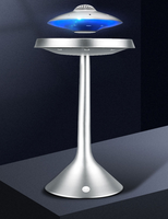 Platillo volador OVNI de levitación magnética Altavoz BT con sonido envolvente 3D Carga inalámbrica inteligente Iluminación LED RGB Alimentado por batería