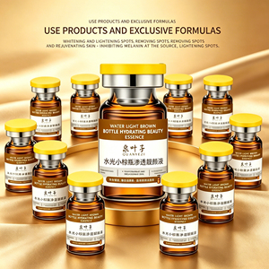 High-End Spring Leaf Brown <b>Bottle</b> Serum for Pore Minimizing & Under-Eye Bag Reducing Essence - Product Image 5