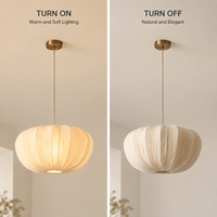 Lampe suspendue en tissu plissé en forme de citrouille pour cérémonie de mariage, fête d'automne, décoration de la maison