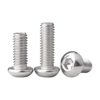 Sekrup Baut Kepala Flens Setengah Bulat Baja Tahan Karat 304 M8 Dengan Washer Inner Hex Socket Allen