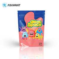 Sac de pochette de dessin animé avec logo personnalisé sac d'emballage alimentaire en plastique d'anime à fermeture éclair dessin animé 3.5g sac debout en mylar