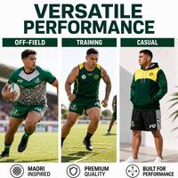 Ensemble de maillots de rugby personnalisés, kit d'entraînement, vêtements d'équipe, sweat-shirt, maillot, short, 100% polyester, vêtements de sport pour baseball et netball, vente en gros