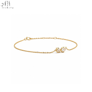 ซัพพลายเออร์ฮ่องกง ขายส่ง กำไลข้อมือทองคำแท้ 18K ประดับเพชรทรงโรสคัทธรรมชาติ รับผลิตตามแบบ (OEM) เครื่องประดับคุณภาพสูง สายแบบปรับได้ - Product Image 2