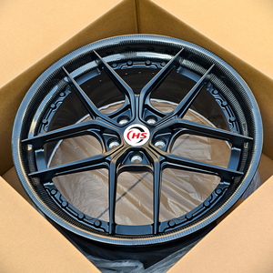 Jantes de voiture forgées sur mesure en fibre de carbone, 2 pièces, noir brillant, 5x120 5x112 5x114.3 OEM, 18-24 pouces, pour la course - Product Image 3