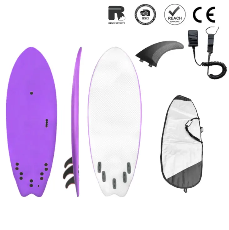 7FT Soft Top Longboard Principiante Tabla de surf suave Diseño personalizado