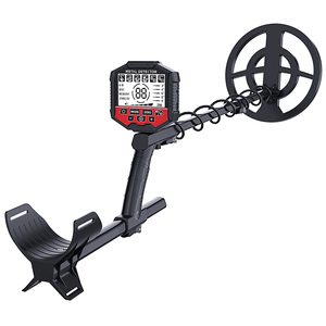 Détecteur de métaux avec bobine de recherche de 30 cm, multifréquence, noir et rouge, en plastique ABS, pour adultes, chasse au trésor sur la plage - Product Image 3