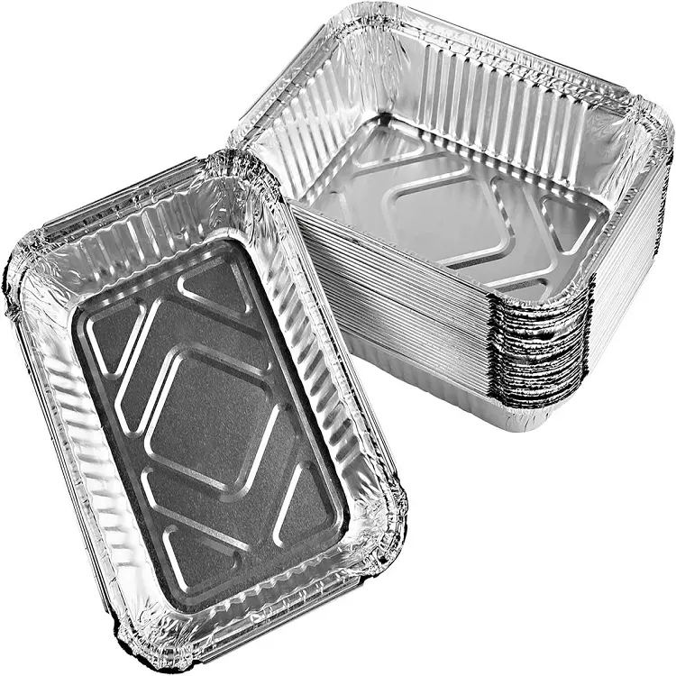 8389 vendite calde contenitore in foglio di alluminio medio oriente Fast Food Take out contenitori con coperchi in plastica/cartone 800ml