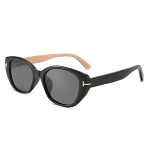 Gafas de Sol de Ojo de Gato para Mujer Conchen, Lentes Polarizadas UV400 TAC, Montura de PC, Patillas de Madera, Protección Solar, Moda, Viajes, Conducción - Product Image 2