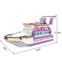 COGO 4508 Puzzle 1000 Série Fille Kit de Modélisme Fille à la Mode Blocs de Construction Bateau de Luxe pour Jouets de Construction de Modèles