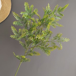Lot de 3 brins de feuilles de mimosa artificielles à 22 feuilles, branche de saule argenté artificielle pour bouquets de mariage, décoration d'événements sur le thème de la forêt - Product Image 4