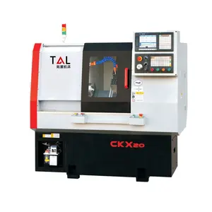 T & L Merek Presisi Tinggi CKX Seri Slant Bed CNC Mini Mesin Bubut