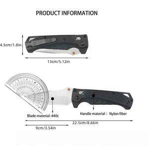 Cuchillo BM18060 con mango de fibra de nylon y hoja de material Magnacut, ideal para camping al aire libre y fines EDC. - Product Image 6