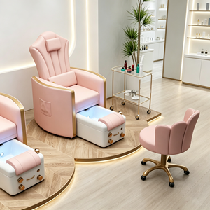 Chaise de manucure de haute qualité, chaise de pédicure électrique de luxe, chaise de massage rose, chaise de pédicure et de manucure - Product Image 1